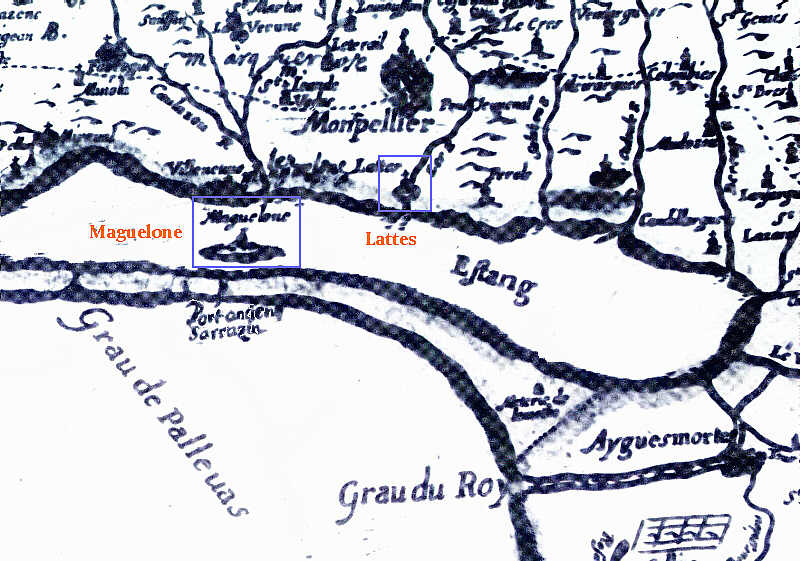  vieille carte de Maguelone