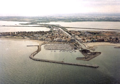 photo a&eacute;rienne de Palavas 1997